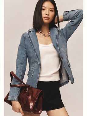 Dear John Minah Denim Blazer Jacket Blazer Anthropologie